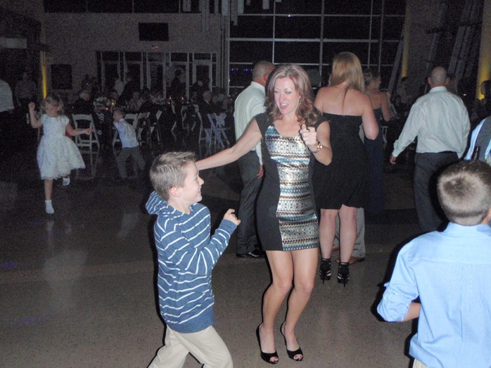 Jen, dancing with Shaun at Rachel's Wedding 2014